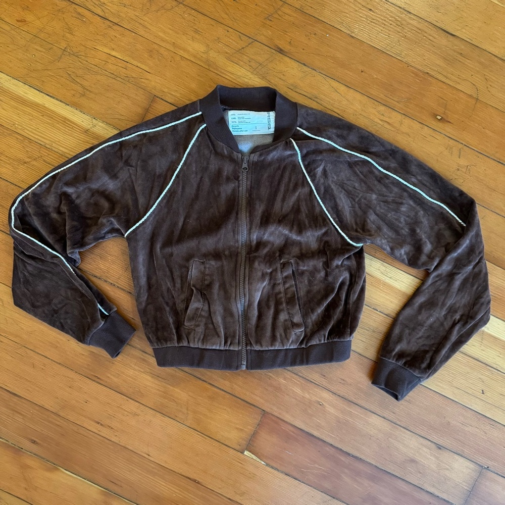 RSQ Terrycloth Bomber Zip Up - Picture 1 of 5